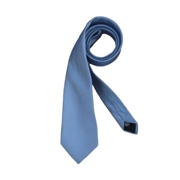 HUGO BOSS Blue Striped Silk Tie ITALY 60"/ 3.4" EC - Picture 2 of 9